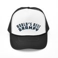 thumbnail image 1 of CafePress - World's Best Grampy - Adjustable Unisex Printed Trucker Hat with Mesh Back, 1 of 8
