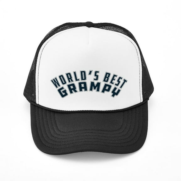 CafePress - World's Best Grampy - Adjustable Unisex Printed Trucker Hat with Mesh Back