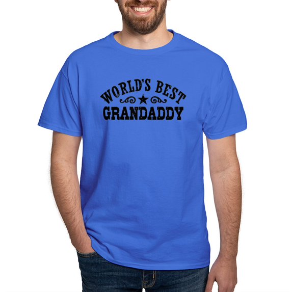 CafePress - World's Best Grandaddy Men's Value T Shirt - Men's Classic Graphic Cotton T-Shirt