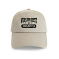 thumbnail image 1 of CafePress - World's Best Grandpa Cap - Adjustable 100% Brushed Unisex Casual Cotton Baseball Cap, Beige, 1, 1 of 2