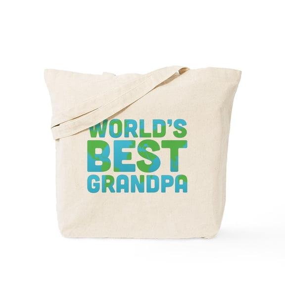 CafePress - World's Best Grandpa Tote Bag - Unisex Canvas Tote Bag, Beige, 1-Piece