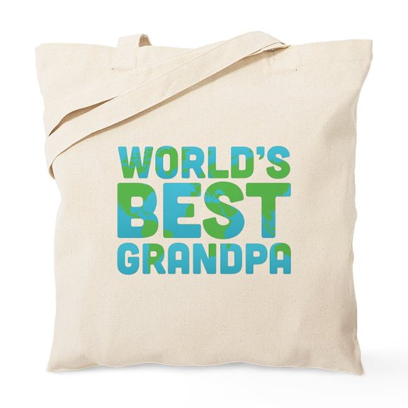 CafePress - World's Best Grandpa Tote Bag - Unisex Canvas Tote Bag, Beige, 1-Piece