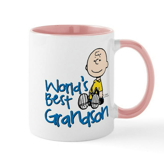 CafePress - World's Best Grandson Mug - 11 oz Ceramic Mug - Novelty Coffee Tea Cup