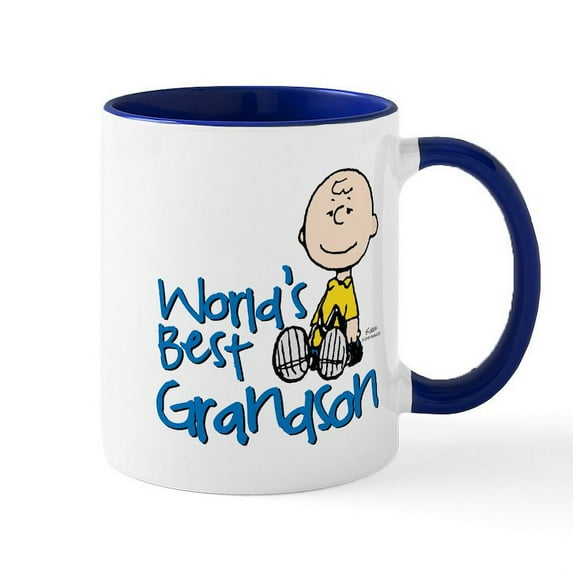 CafePress - World's Best Grandson Mug - 11 oz Ceramic Mug - Novelty Coffee Tea Cup