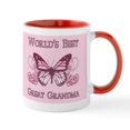 thumbnail image 1 of CafePress - World's Best Great Grandma (Butterfly) Mug - 11 oz Ceramic Mug - Novelty Coffee Tea Cup, 1 of 6