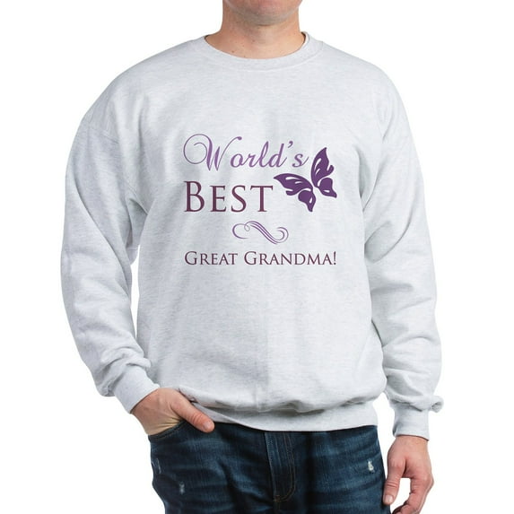 CafePress - World's Best Great Grandma Sweatshirt - Crew Neck Sweatshirt