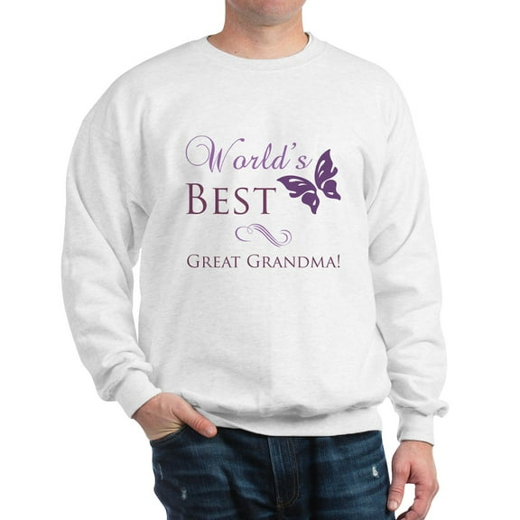 CafePress - World's Best Great Grandma Sweatshirt - Crew Neck Sweatshirt