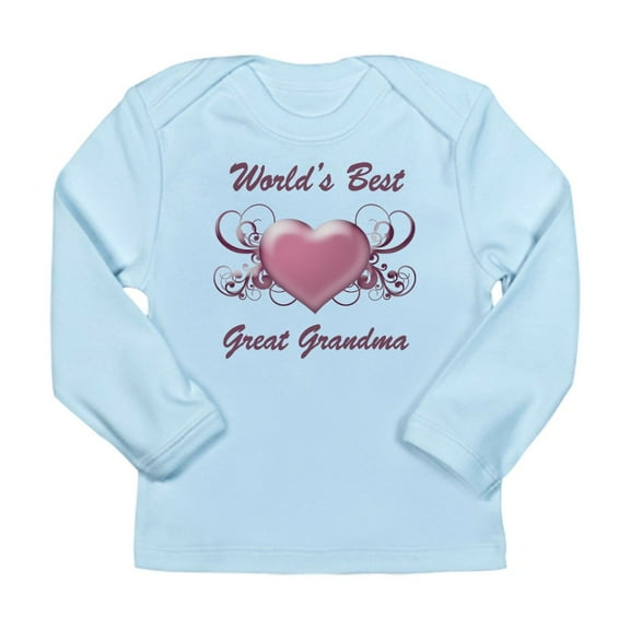 CafePress - World's Best Great Grandmother (Heart) Long Sleeve - Long Sleeve Infant T-Shirt