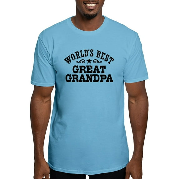 CafePress - World's Best Great Grandpa Fitted T Shirt - Fitted T-Shirt, Vintage Fit Soft Cotton Tee