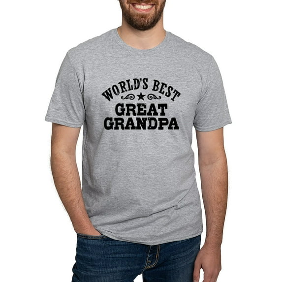 CafePress - World's Best Great Grandpa Fitted T Shirt - Fitted T-Shirt, Vintage Fit Soft Cotton Tee
