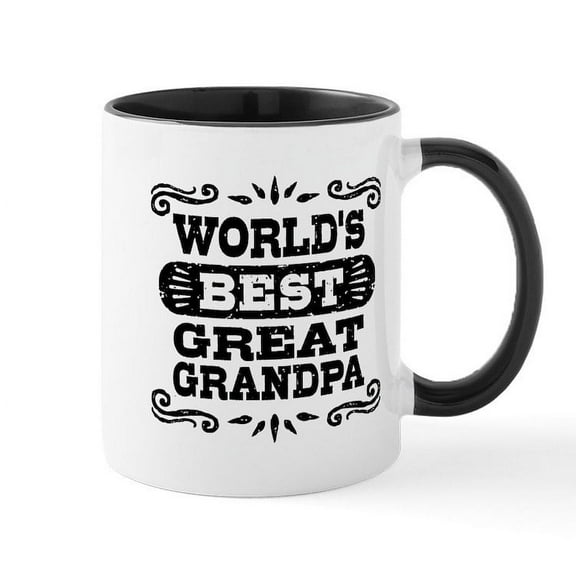 CafePress - World's Best Great Grandpa Mug - 11 oz Ceramic Mug - Novelty Coffee Tea Cup