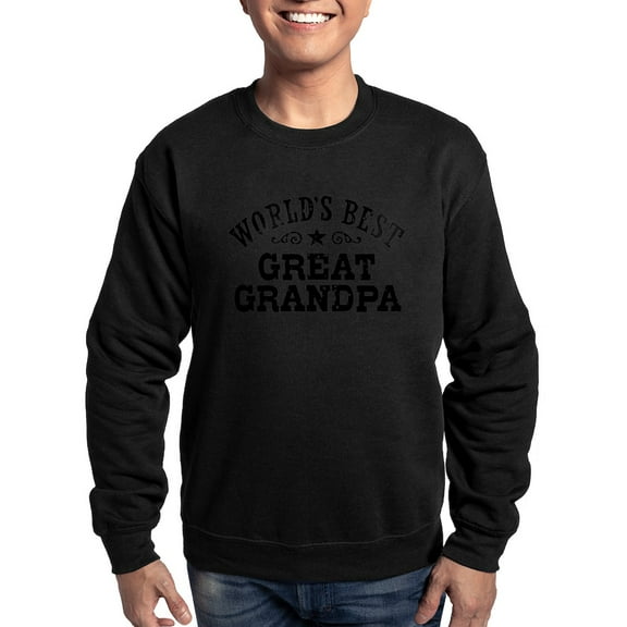 CafePress - World's Best Great Grandpa Sweatshirt - Classic Crew Neck Sweatshirt