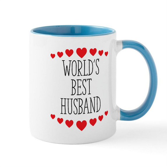 CafePress - World's Best Husband - 11 oz Ceramic Mug - Novelty Coffee Tea Cup