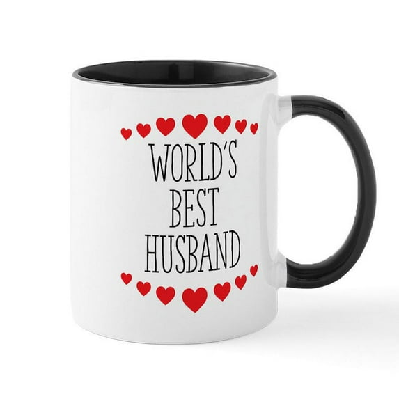 CafePress - World's Best Husband - 11 oz Ceramic Mug - Novelty Coffee Tea Cup