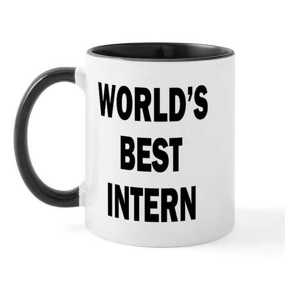 CafePress - World's Best Intern Mug - 11 oz Ceramic Mug - Novelty Coffee Tea Cup