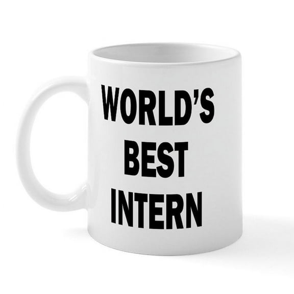 CafePress - World's Best Intern Mug - 11 oz Ceramic Mug - Novelty Coffee Tea Cup