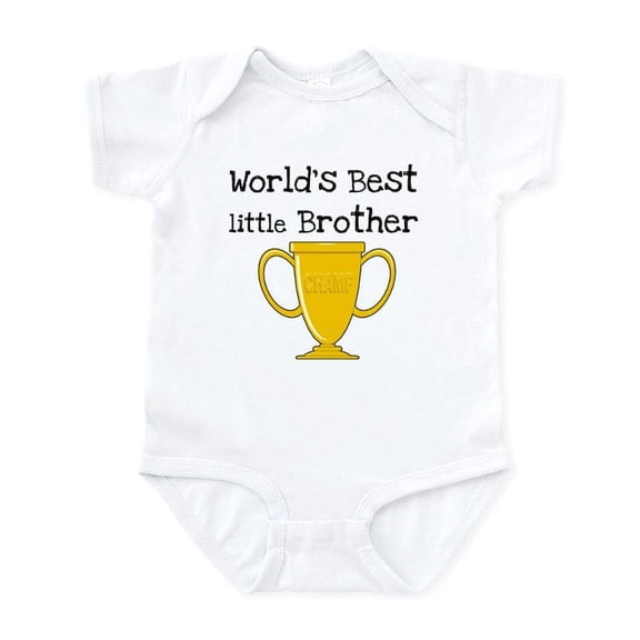 CafePress - World's Best Little Brother Infant Bodysuit - Baby Light Bodysuit, Size Newborn - 24 Months
