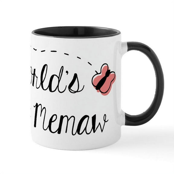 CafePress - World's Best Memaw - 11 oz Ceramic Mug - Novelty Coffee Tea Cup