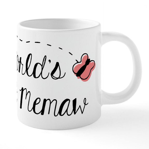 CafePress - World's Best Memaw - 20 Oz White Ceramic Mega Mug