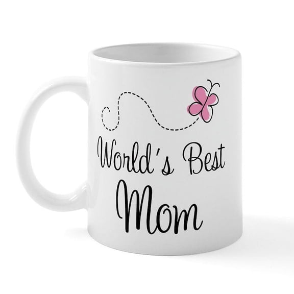 CafePress - World's Best Mom Mug - 11 oz Ceramic Mug - Novelty Coffee Tea Cup