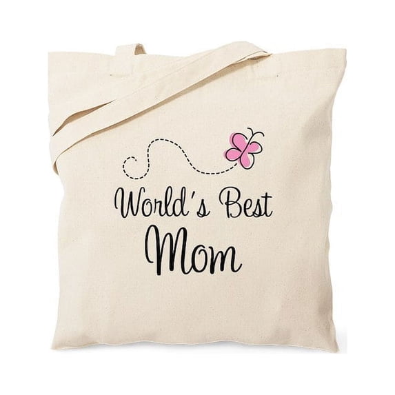 CafePress - World's Best Mom Tote Bag - Unisex Canvas Tote Bag, Beige, 1-Piece