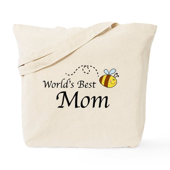 CafePress - World's Best Mom Tote Bag - Unisex Canvas Tote Bag, Beige, 1-Piece