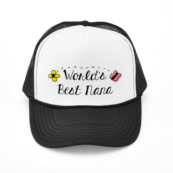 CafePress - World's Best Nana - Adjustable Unisex Printed Trucker Hat with Mesh Back
