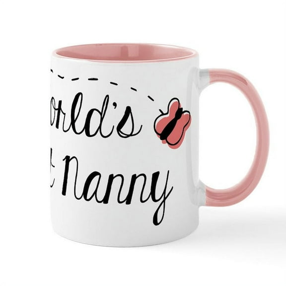CafePress - World's Best Nanny - 11 oz Ceramic Mug - Novelty Coffee Tea Cup