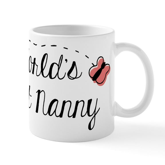 CafePress - World's Best Nanny - 11 oz Ceramic Mug - Novelty Coffee Tea Cup