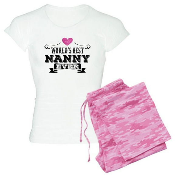 CafePress - World's Best Nanny Ever Pajamas - Women's Light Pajamas