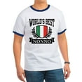 thumbnail image 1 of CafePress - World's Best Nonno Ringer T - 100% Cotton Ringed T-Shirt, 1 of 4