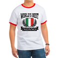 thumbnail image 1 of CafePress - World's Best Nonno Ringer T - 100% Cotton Ringed T-Shirt, 1 of 4