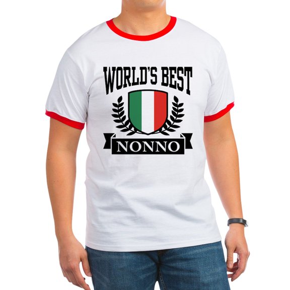 CafePress - World's Best Nonno Ringer T - 100% Cotton Ringed T-Shirt