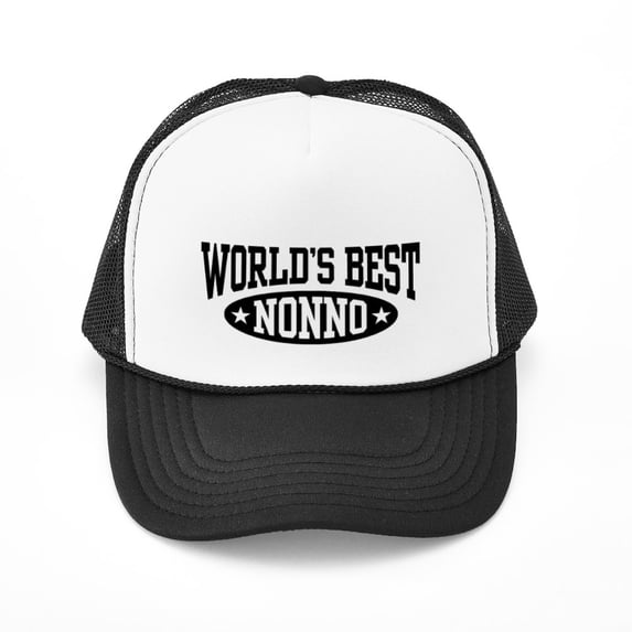 CafePress - World's Best Nonno - Trucker Hat - Polyester Foam Front and Nylon Mesh Weave Back