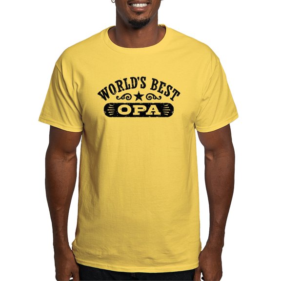 CafePress - World's Best Opa Light T Shirt - Men's Classic Graphic T-Shirt