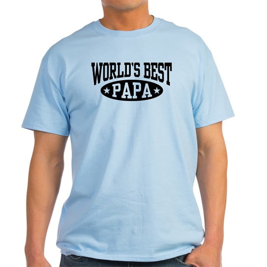 CafePress - World's Best Papa Men's Value T Shirt - Men's Classic Cotton T-Shirts