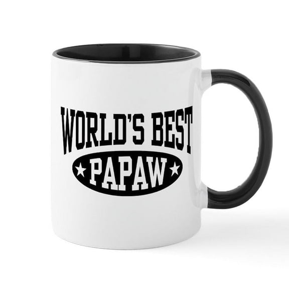 CafePress - World's Best Papaw Mug - 11 oz Ceramic Mug - Novelty Coffee Tea Cup