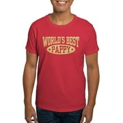 CafePress - World's Best Pappy Dark T Shirt - 100% Cotton T-Shirt