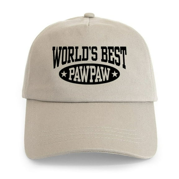 CafePress - World's Best Pawpaw Cap - Adjustable 100% Brushed Unisex Casual Cotton Baseball Cap, Beige, 1