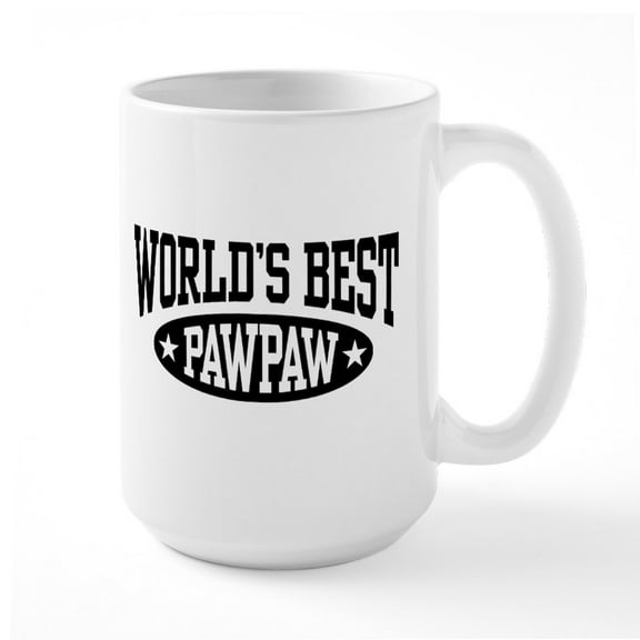 CafePress - World's Best Pawpaw Large Mug - 15 oz Ceramic Large White Novelty Mug