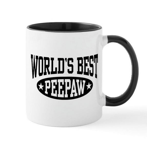 CafePress - World's Best Peepaw Mug - 11 oz Ceramic Mug - Novelty Coffee Tea Cup