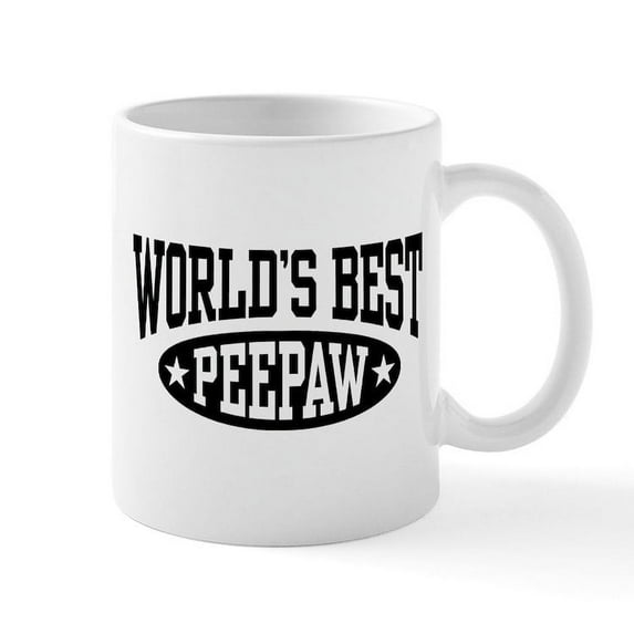 CafePress - World's Best Peepaw Mug - 11 oz Ceramic Mug - Novelty Coffee Tea Cup