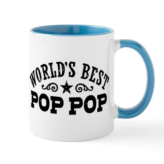 CafePress - World's Best Pop Pop Mug - 11 oz Ceramic Mug - Novelty Coffee Tea Cup