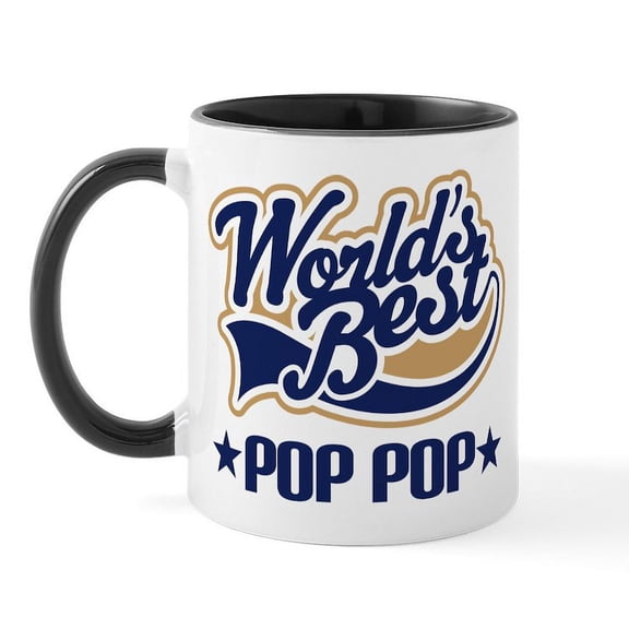 CafePress - World's Best Poppop Mug - 11 oz Ceramic Mug - Novelty Coffee Tea Cup