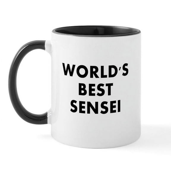 CafePress - World's Best Sensei Mugs - 11 oz Ceramic Mug - Novelty Coffee Tea Cup