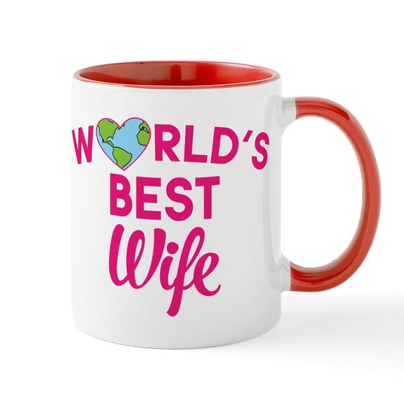 CafePress - World's Best Wife - 11 oz Ceramic Mug - Novelty Coffee Tea Cup