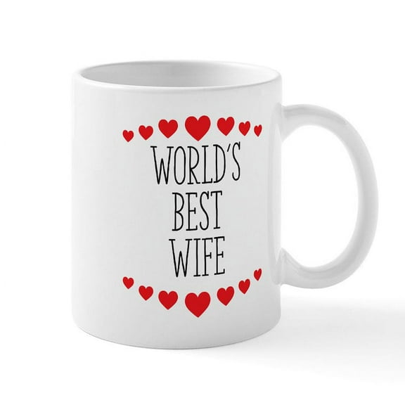 CafePress - World's Best Wife - 11 oz Ceramic Mug - Novelty Coffee Tea Cup