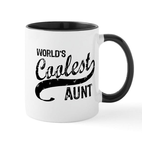 CafePress - World's Coolest Aunt Mug - 11 oz Ceramic Mug - Novelty Coffee Tea Cup