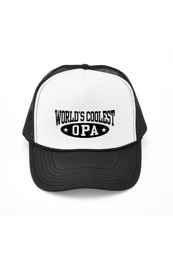 - World's Coolest Opa - Adjustable Unisex Printed Trucker Hat with Mesh Back