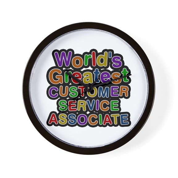CafePress - World's Greatest CUSTOMER SERVICE ASSOCIATE Wall C - 10" Quartz Analog Battery-Powered Modern Wall Clock, Unique